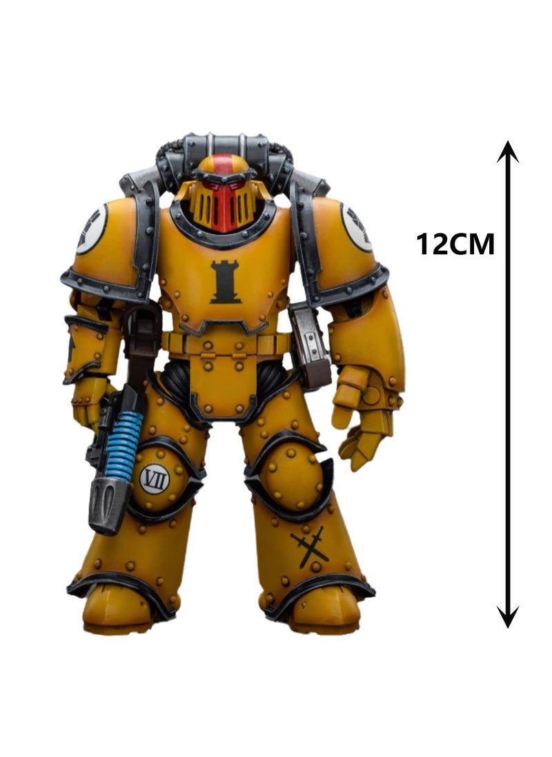 JOYTOY Warhammer 40,000 Action Figure, Imperial Fists MKIII Legion Tactical Squad - Sergeant Equipped with Power Fist, 4.7 Inch 1/18 Warhammer 40K Series Model, Unisex, Adult, New Year Holiday, Birthday Gift, Suitable for Children 15 Years Old and Above