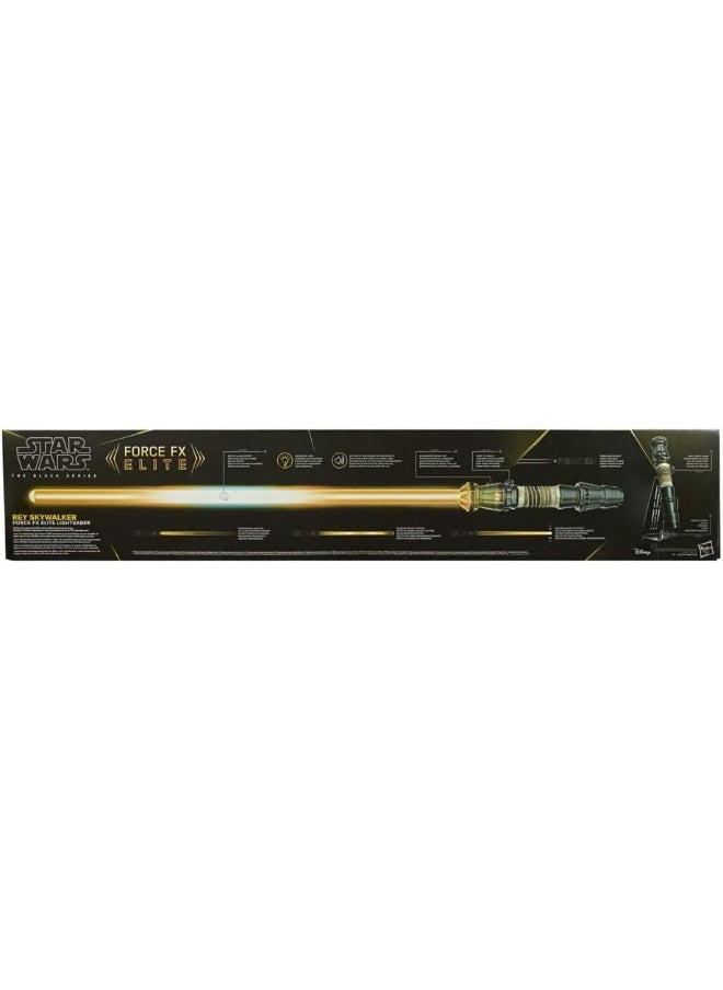 Star Wars The Black Series Rey Skywalker Force FX Elite Lightsaber With Advanced LEDs, Sound Effects, Adult Collectible