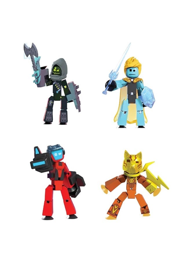 Zing StikBot Legendz Series 2 - Includes MERC, Doctor Nevermore, Bolt, Kallista - Collectible Action Figures and Accessories, Stop Motion Animation, Ages 4 and Up