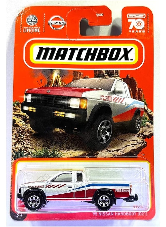 Matchbox - Nissan HARDBODY (D21) '95 - White/Red - Matchbox 70 Years - 2023 - Mint/NrMint Ships Bubble Wrapped in a Sized Box