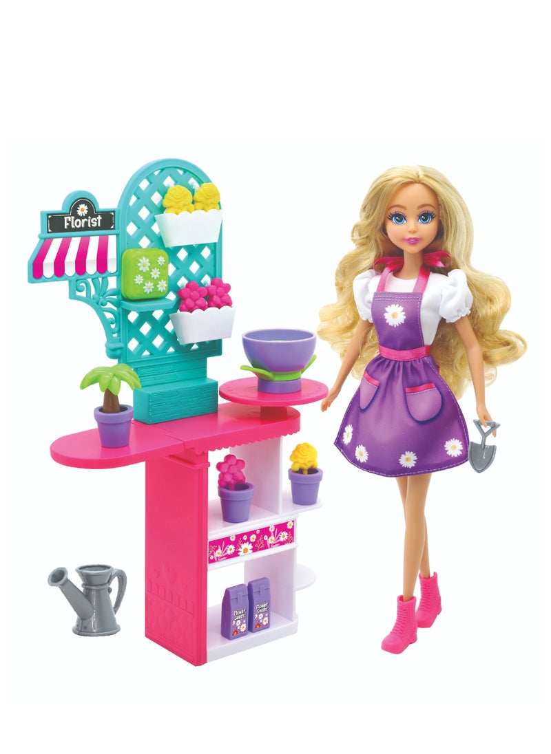 Dreameez Florist Doll Playset, 29 cm Doll Height