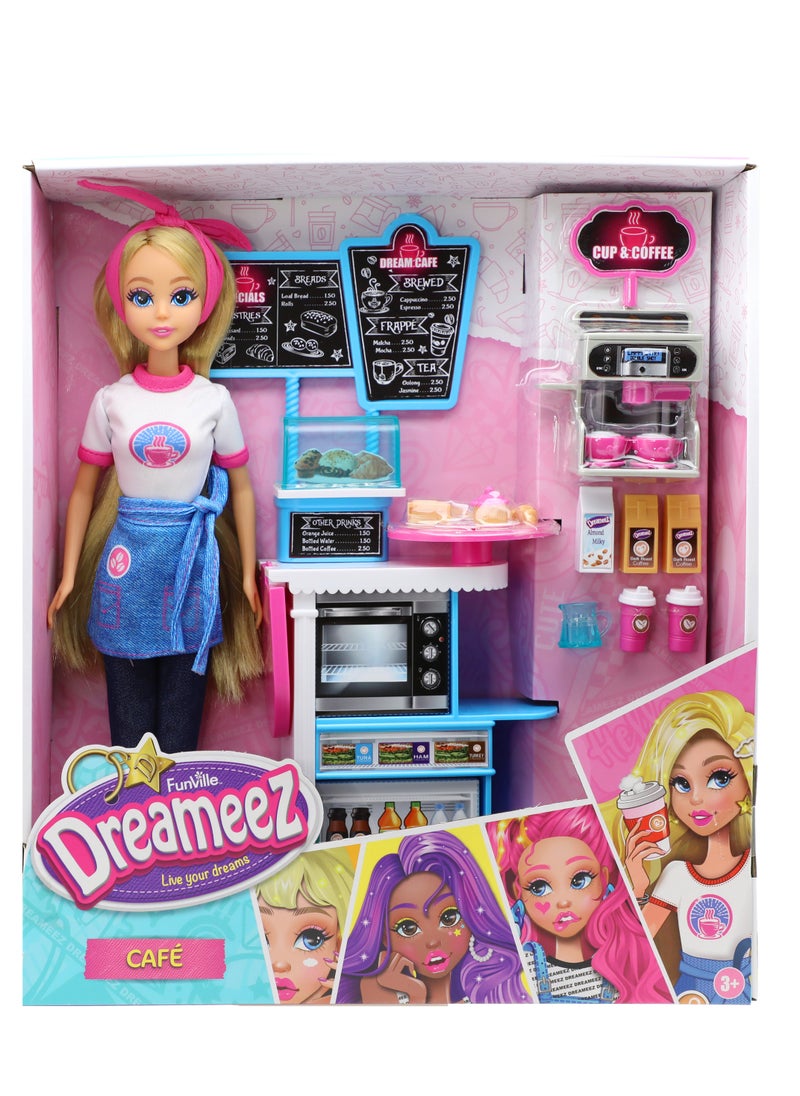 Dreameez Doll Coffee Set for Girls, 29 cm Height