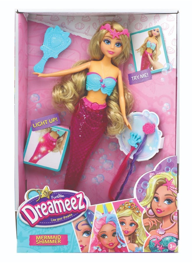 Dreameez Light Up Mermaid Doll for Baby Girl, 29 cm Height