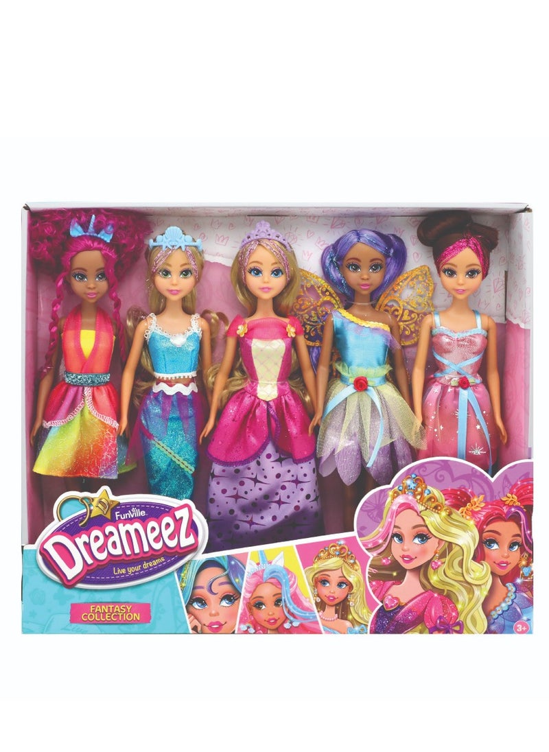 Dreameez Fantasy Dolls 5-Pieces Set, 29 cm Height