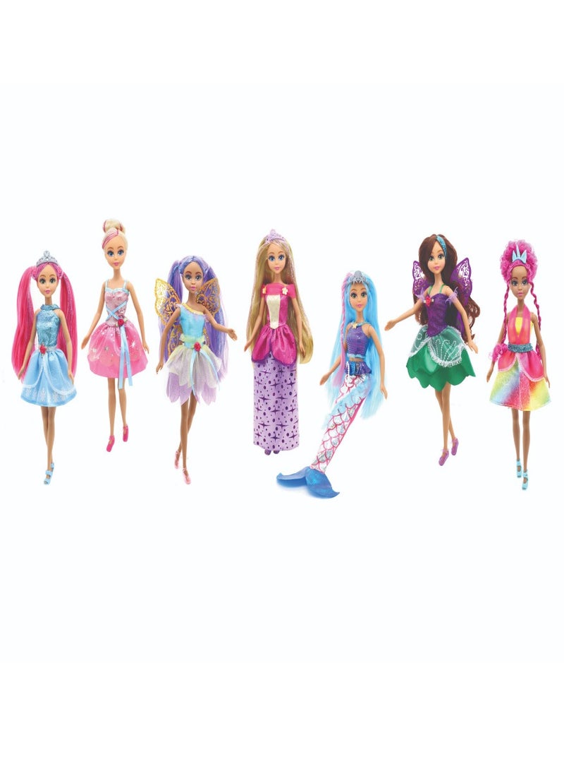 Dreameez Fantasy Dolls 7-Pieces Set, 29 cm Height