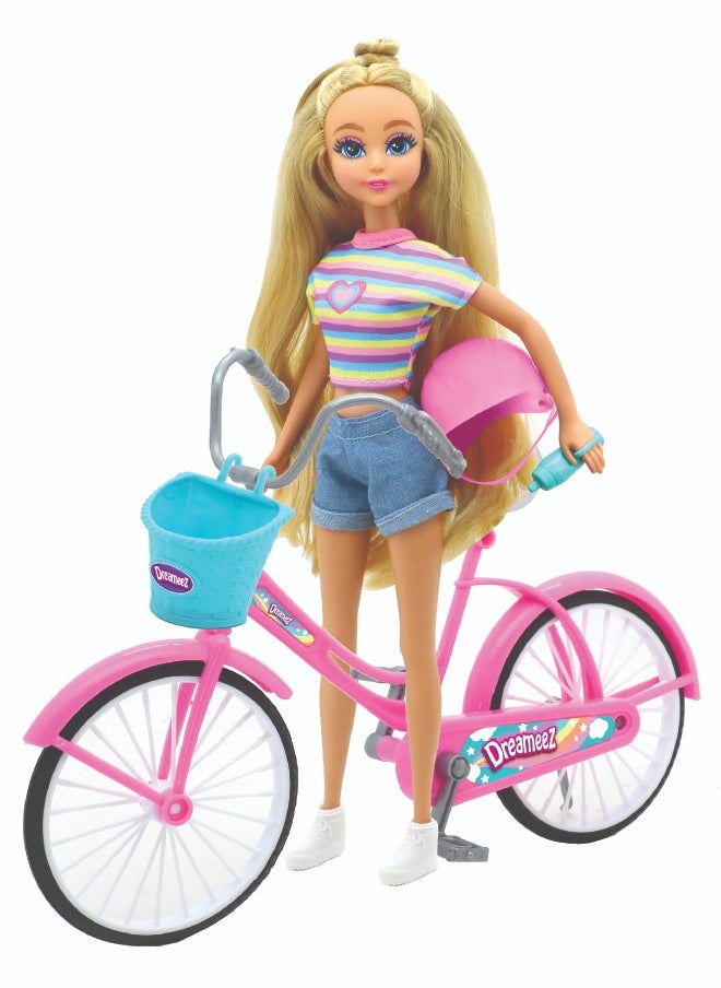 Dreameez Cyclist Doll Playset for Girl, 29 cm Height