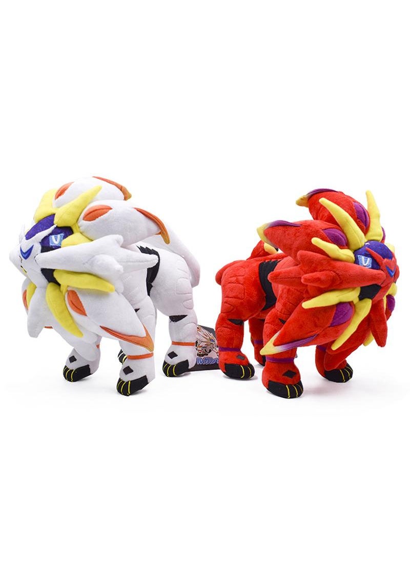 2-Piece Pocket Monsters Figure Solgaleo Plush Toys For Kids And Adults Great Birthday Gift For Boys And Girls 27cm