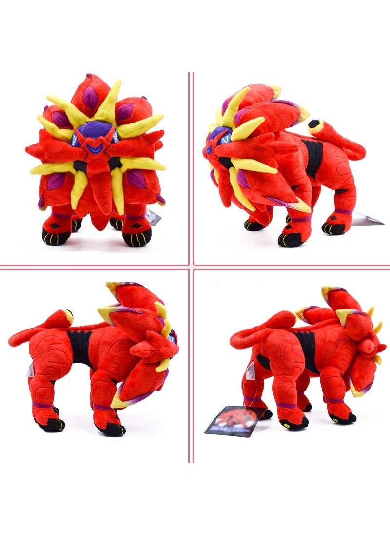 2-Piece Pocket Monsters Figure Solgaleo Plush Toys For Kids And Adults Great Birthday Gift For Boys And Girls 27cm