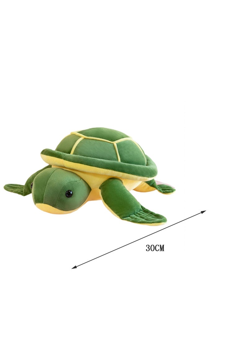 30 CM Cute Green Turtle Plush Toy Soft Stuffed Doll For Girls And Boys All Ages Gift