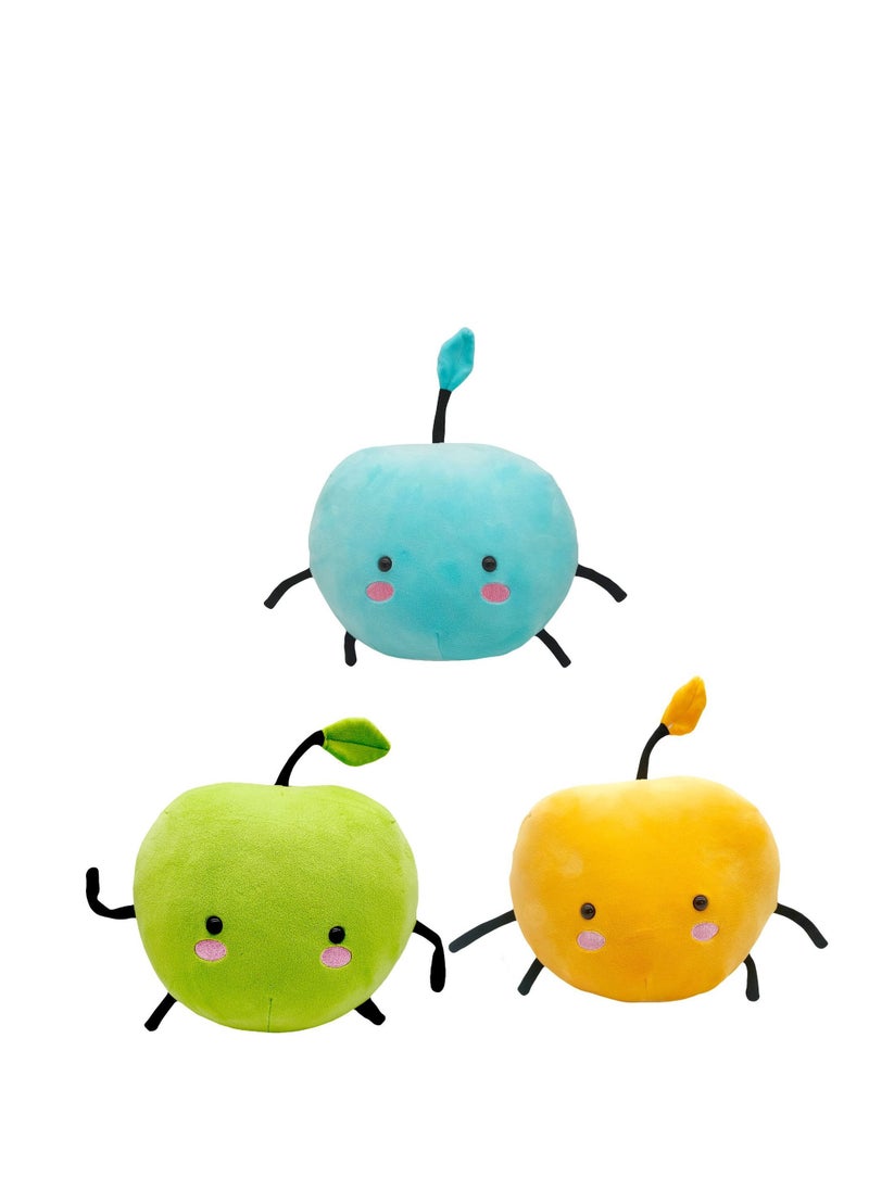 3Pcs Stardew Plush Toy Valley Doll Figure Apple Junimo Plush Plants Stuffed Animal Green Soft Plush Pillow, Best Gift for Your Family