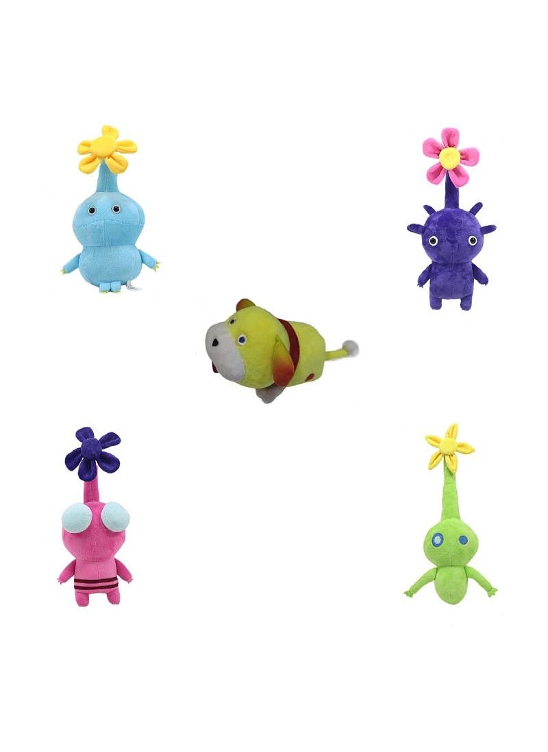 5 Pcs Pikmin Plush Winged Pikmin Plushies Toy for Game Fans Gift, Cute Stuffed Animal Doll for Kids Boys and Girls