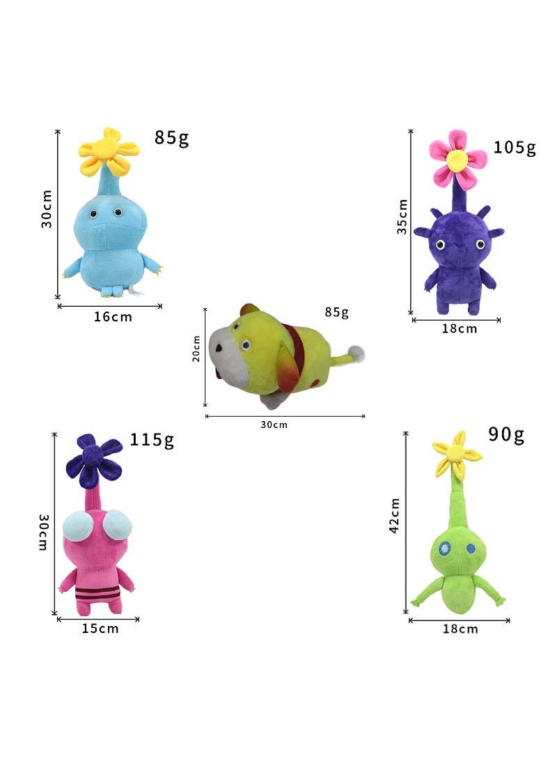 5 Pcs Pikmin Plush Winged Pikmin Plushies Toy for Game Fans Gift, Cute Stuffed Animal Doll for Kids Boys and Girls