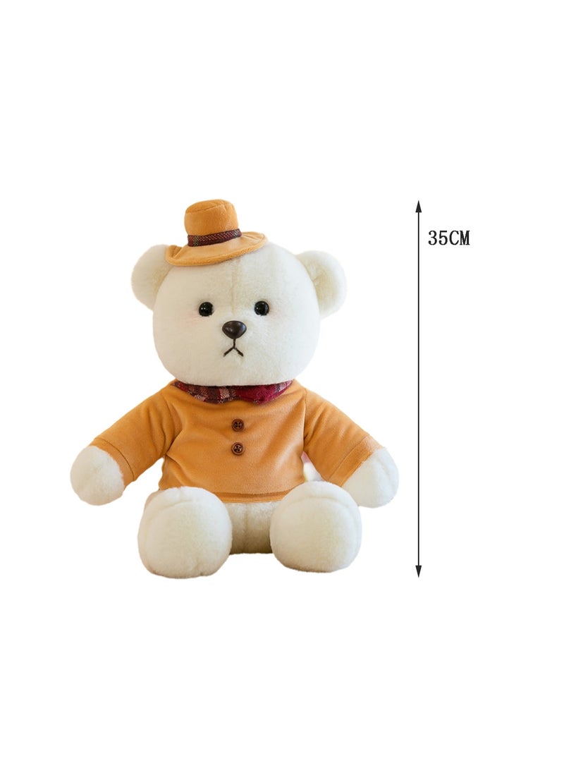 35 CM Cute Bear Plush Toy Soft Stuffed Simulation Doll For Girls And Boys All Ages Gift