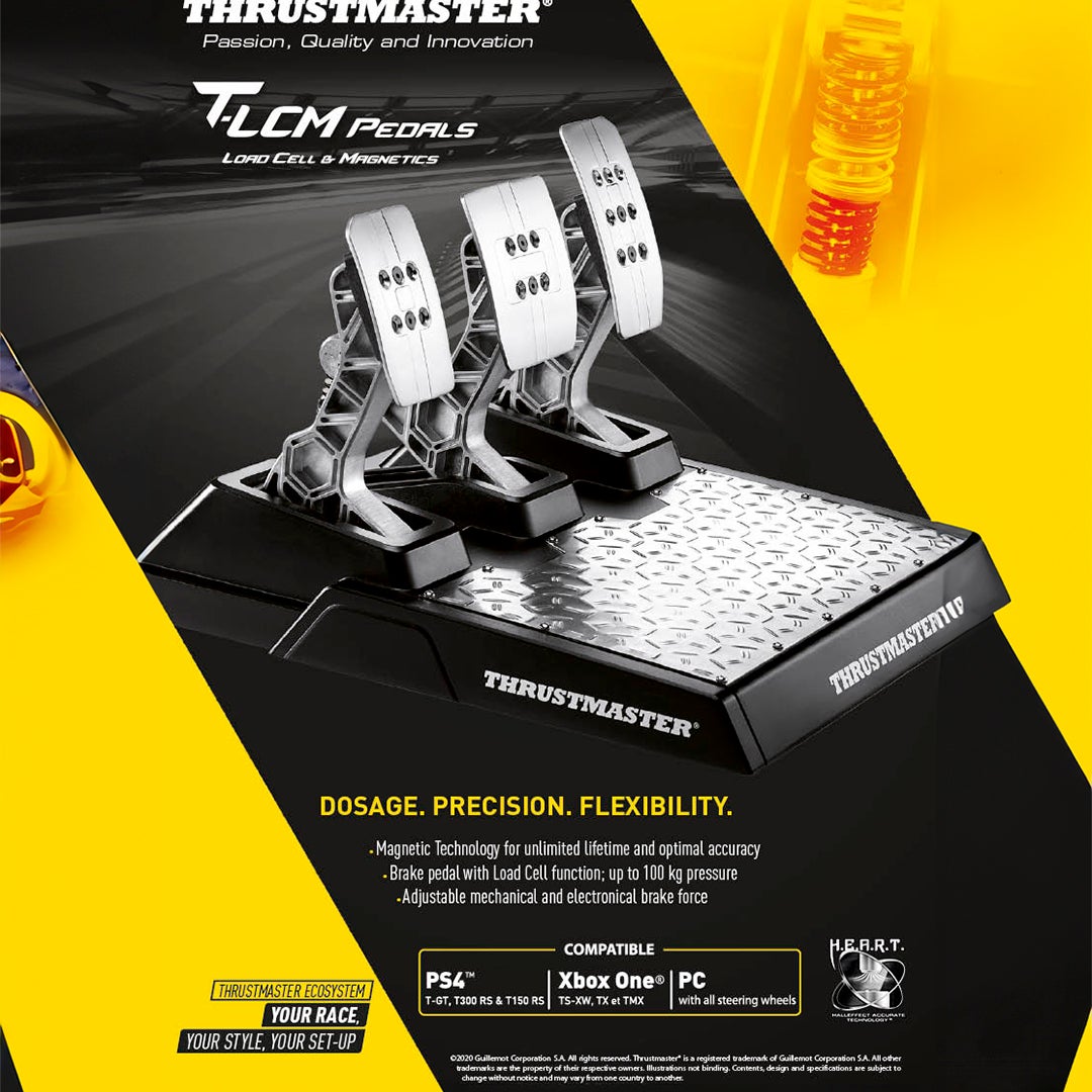 T-LCM - Loadcell Pedal Set for PS5 / PS4 / Xbox Series X|S/Xbox One/Windows