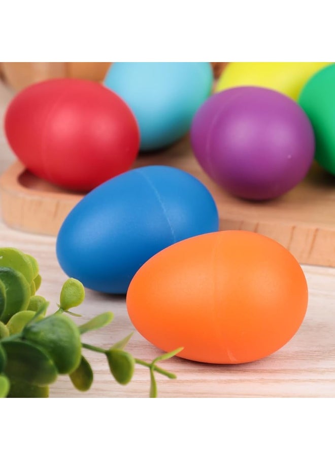 SallyFashion 14PCS Plastic Egg Shakers Set Percussion Instruments Musical Egg Maracas for Kids Music Learning DIY Painting