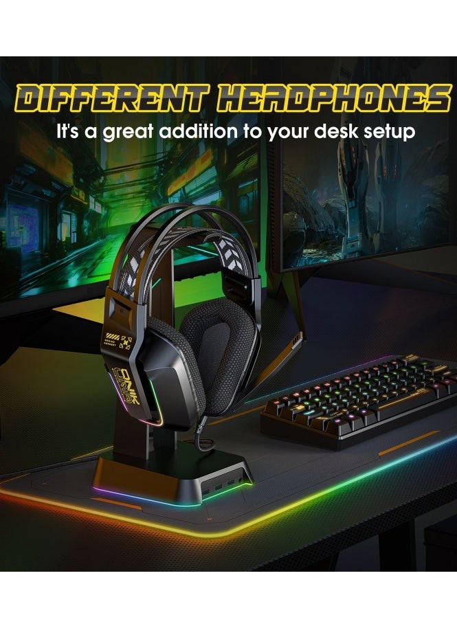 ONIKUMA X13 RGB Colorful Lighting Wired Gaming Headset with Microphone Length:2.2m Black