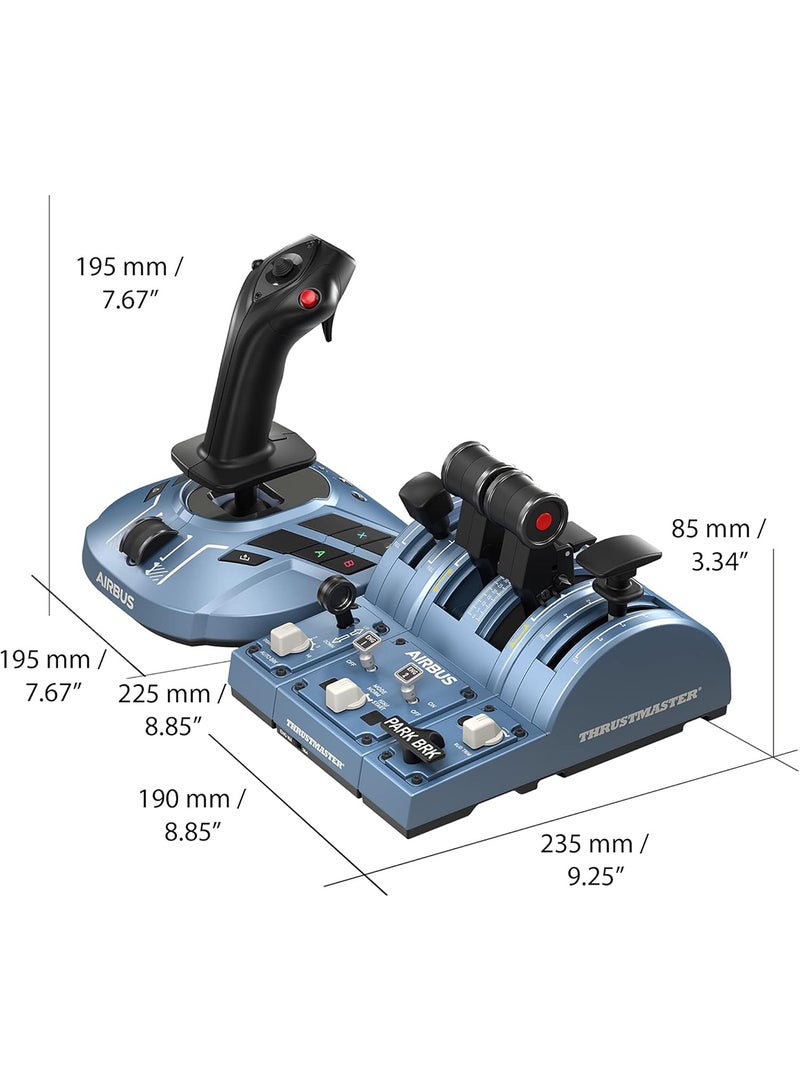 Thrustmaster TCA Captain Pack X Airbus Edition, Ergonomic replicas of Airbus sidestick & throttle quadrant, Officially Licensed for Xbox Series X|S and PC, Ambidextrous, Built-in Airliner Function