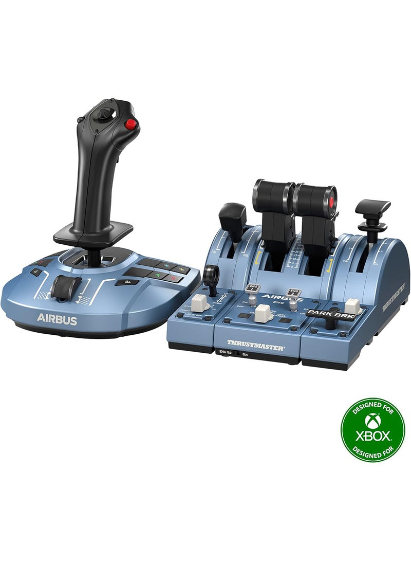 Thrustmaster TCA Captain Pack X Airbus Edition, Ergonomic replicas of Airbus sidestick & throttle quadrant, Officially Licensed for Xbox Series X|S and PC, Ambidextrous, Built-in Airliner Function