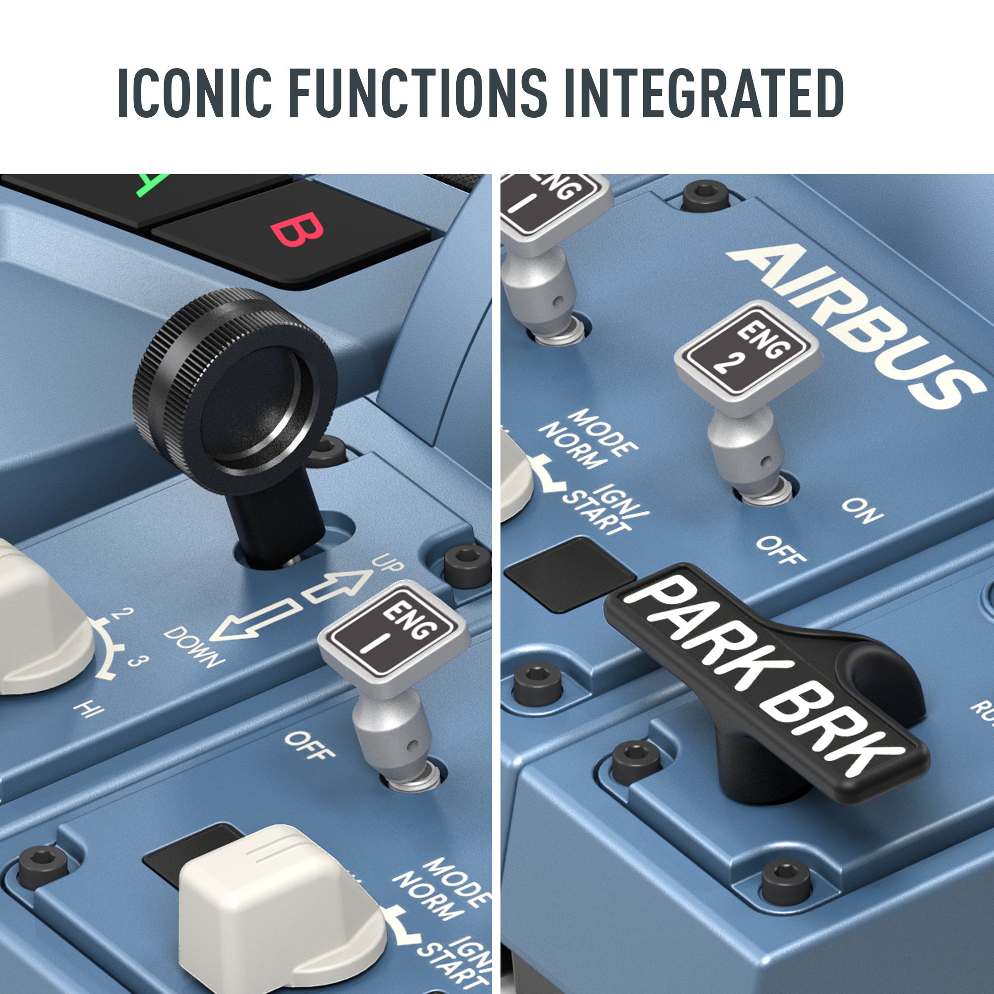 Thrustmaster TCA Captain Pack X Airbus Edition, Ergonomic replicas of Airbus sidestick & throttle quadrant, Officially Licensed for Xbox Series X|S and PC, Ambidextrous, Built-in Airliner Function