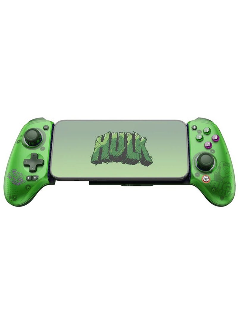 Classic Gamepad GameSir G8Plus Hulk Wireless Bluetooth Mobile Gaming Controller for Android iOS Switch Steam iPad PC with Hall Effect Joysticks Hall Trigger 6-Axis Gyro 1000mAh Battery Green