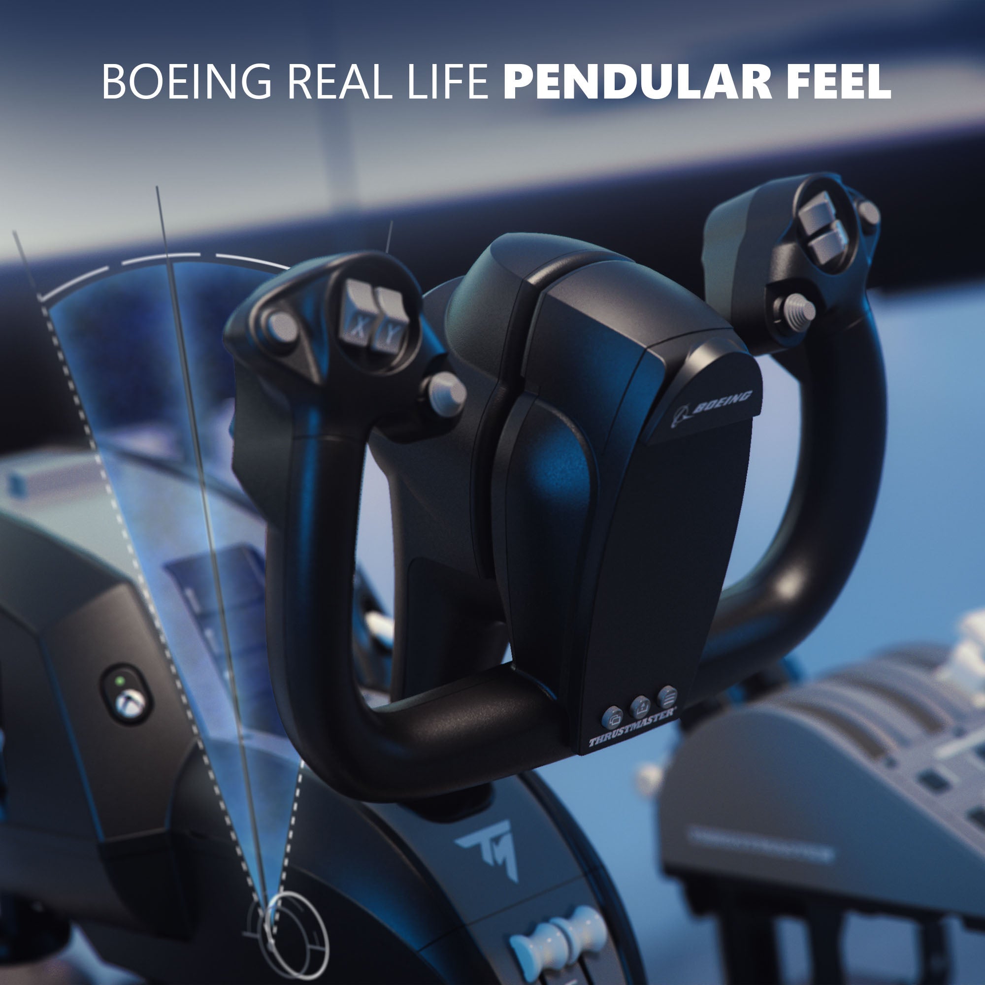 Thrustmaster TCA Yoke Pack Boeing Edition, Pendular Yoke and Throttle Quadrant System, Officially-Licensed Boeing Replicas, 100% Metal Frame, Autopilot Feature, Xbox and PC