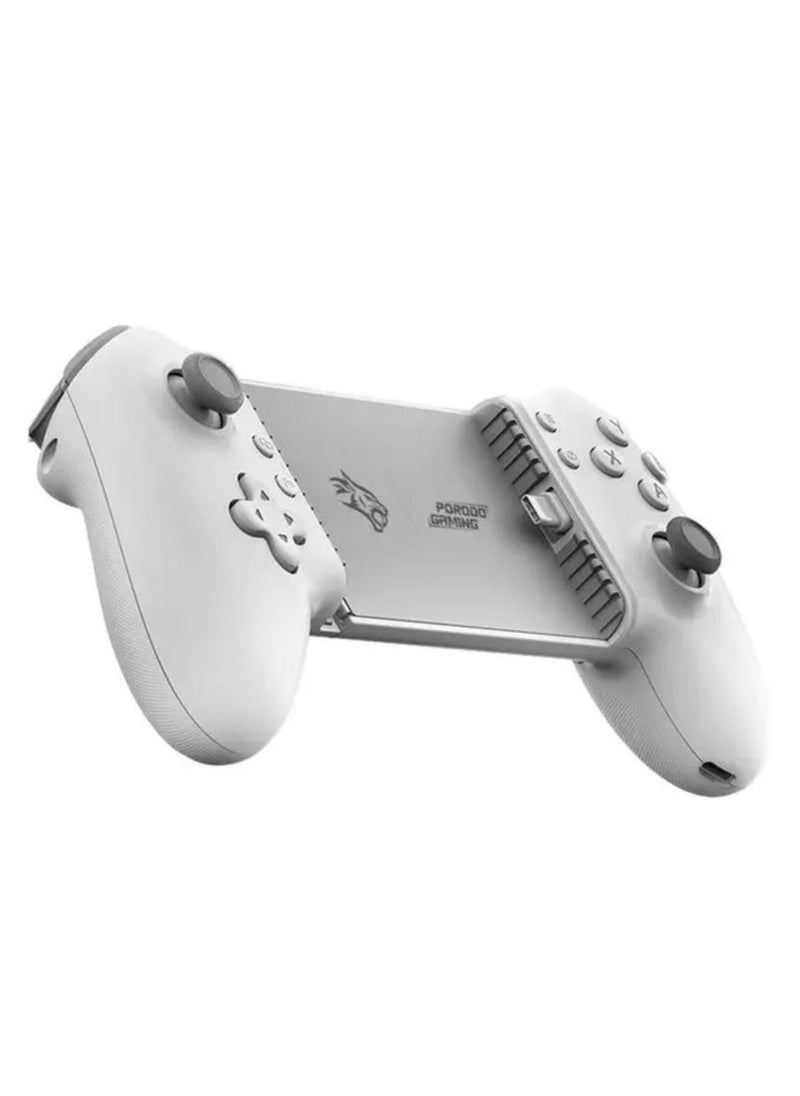 Gaming Multi-Platform Game Controller, Bluetooth & Wired Connection, Supported Devices of Up to 176mm in Width, 1000Hz High Polling Rate, Ergonomic Grip - White