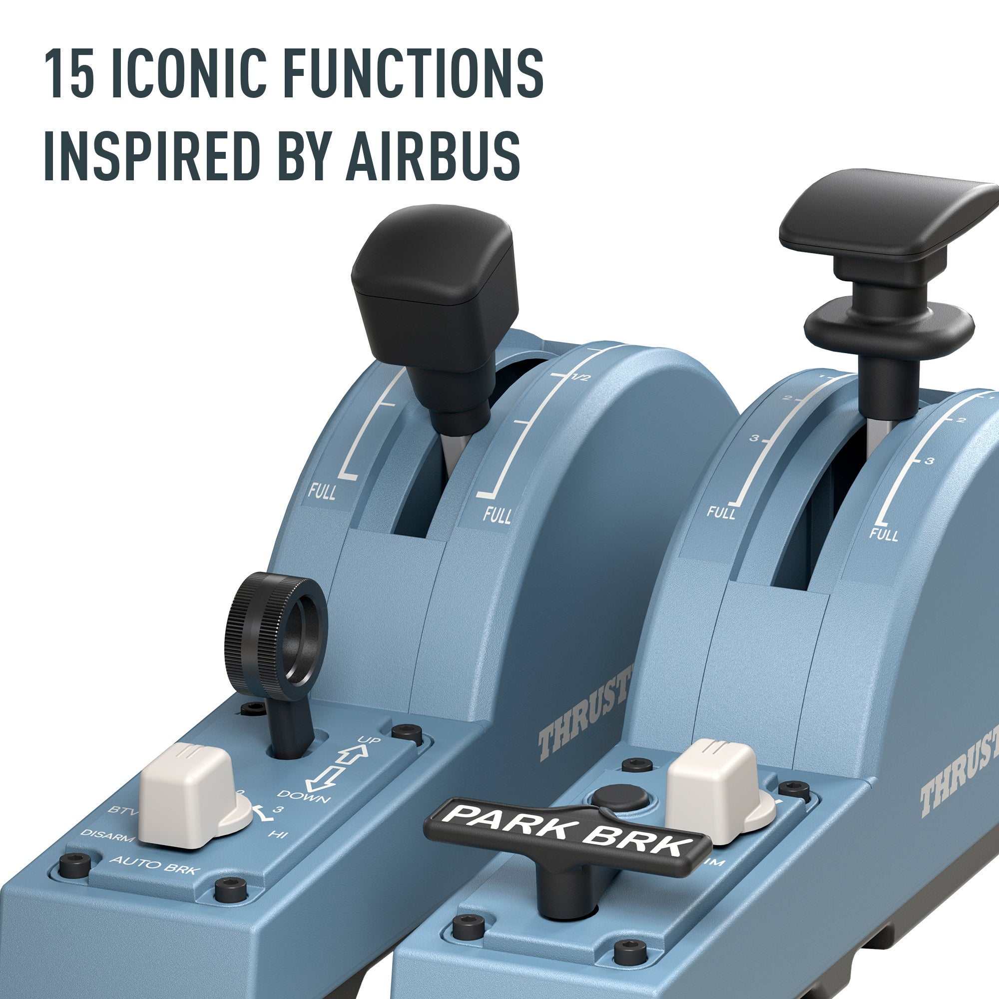 Thrustmaster TCA Quadrant Add-on Airbus Edition, Ergonomic Airbus Replicas, Airliner Functions, Speed Brake Lever, Flaps Management, Magnetic Technology, Compatible with PC