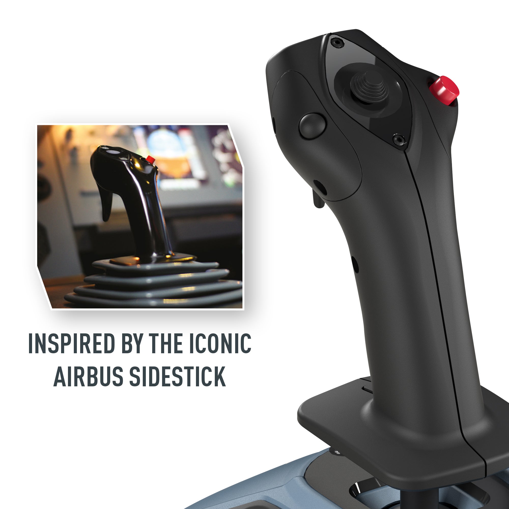 Thrustmaster TCA Sidestick Airbus Edition: Ergonomic Replica of the World-Famous Airbus Sidestick, Compatible with PC