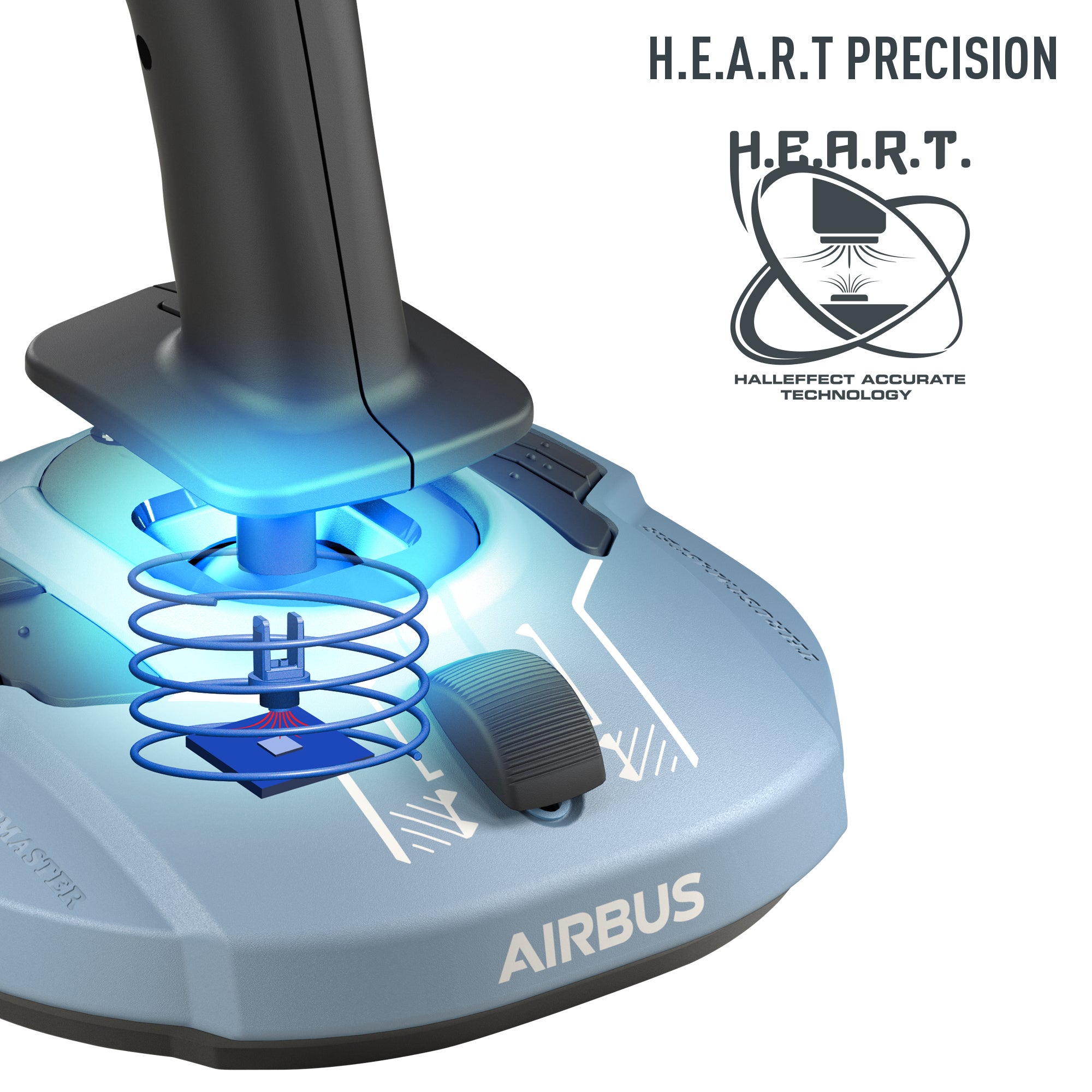 Thrustmaster TCA Sidestick Airbus Edition: Ergonomic Replica of the World-Famous Airbus Sidestick, Compatible with PC