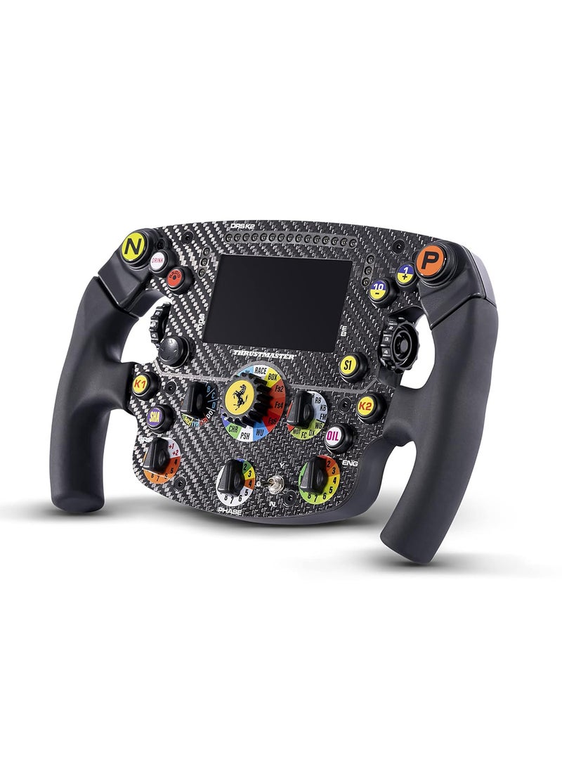 Thrustmaster Formula Wheel Add-On Ferrari SF1000 Edition, Replica Wheel, PC, PS4, PS5, Xbox One and Series X|S, Display and LED Dash, 100% Carbon Fiber Faceplate, Licensed by Ferrari