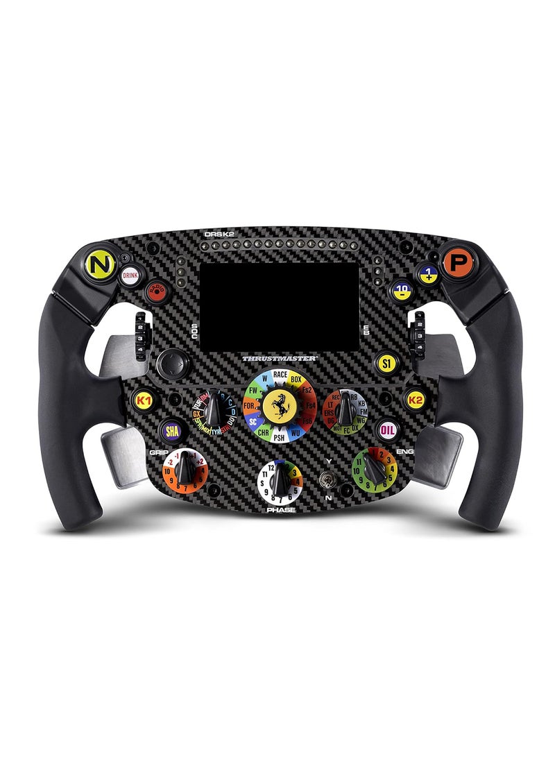 Thrustmaster Formula Wheel Add-On Ferrari SF1000 Edition, Replica Wheel, PC, PS4, PS5, Xbox One and Series X|S, Display and LED Dash, 100% Carbon Fiber Faceplate, Licensed by Ferrari