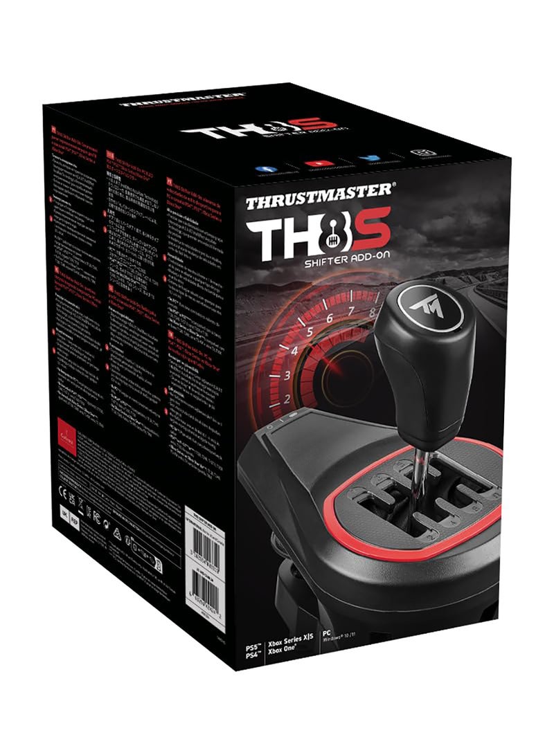 Thrustmaster TH8S Shifter - High-Precision Sequential and H-Pattern Shifter for PC, PS4, PS5, Xbox One, and Xbox Series X|S