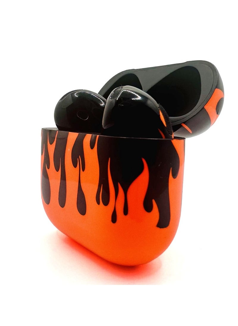 MERLIN CRAFT CUSTOMIZED APPLE AIRPODS 4 FIRE STORM