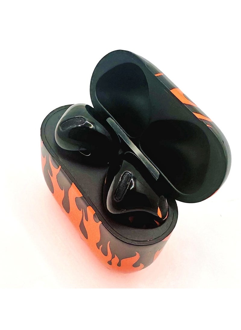 MERLIN CRAFT CUSTOMIZED APPLE AIRPODS 4 FIRE STORM