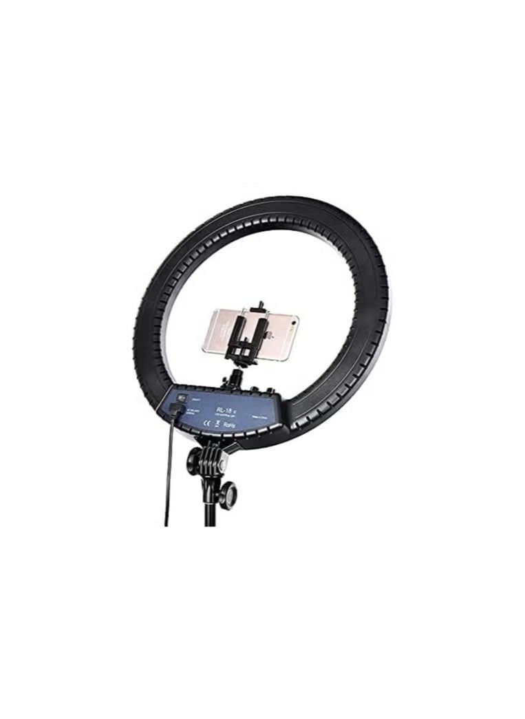 RL-18 LED Ring Light, 18 Inch Soft Ring Light for Smartphones, Camera, YouTube TikTok Videos with Tripod & 3 phone Holders