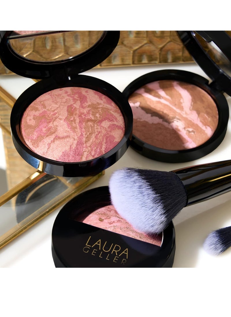 NEW YORK Baked Blush n Bronze Marbleized 2 in 1 Sculpting Bronzer Blush Rose Bronze Contour Face with a Radiant Flush