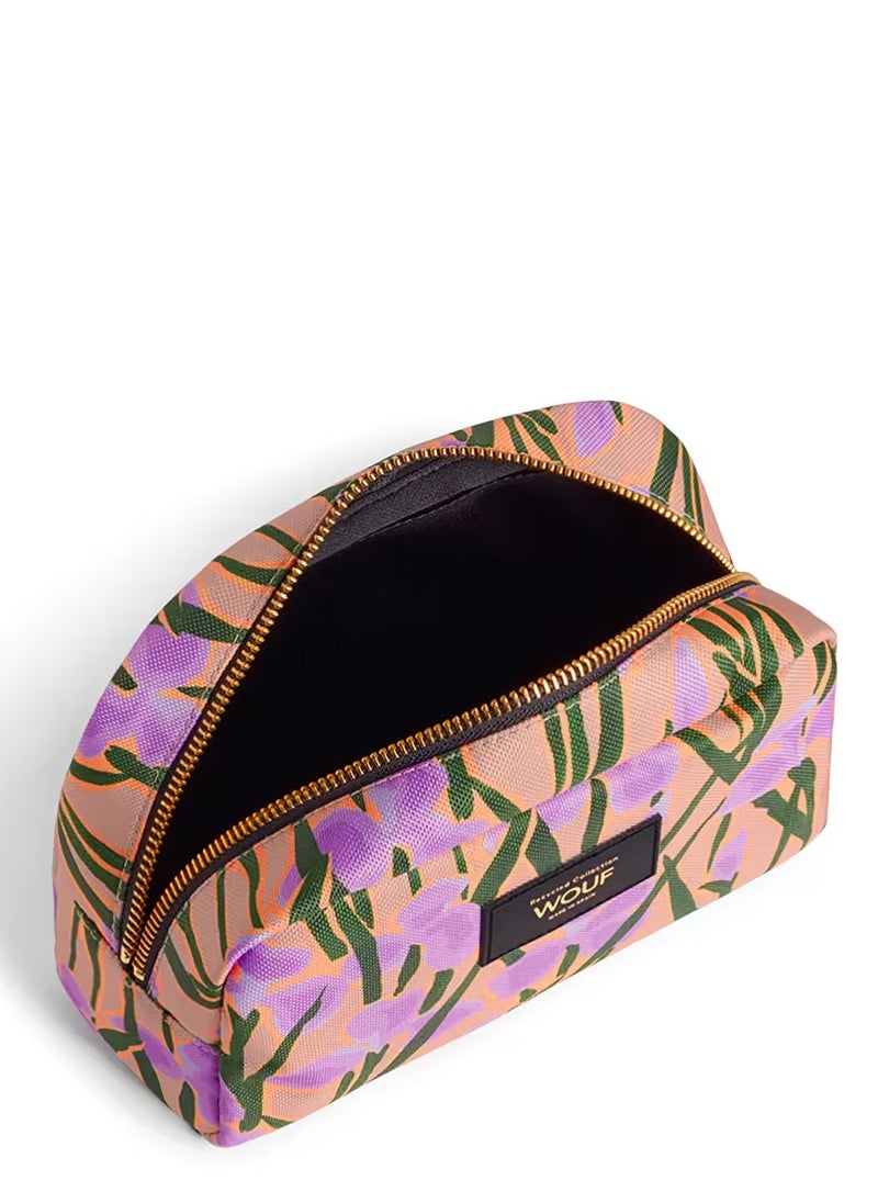 Iris Makeup Bag – Sustainable 100% Recycled Fabrics, Waterproof, Purple