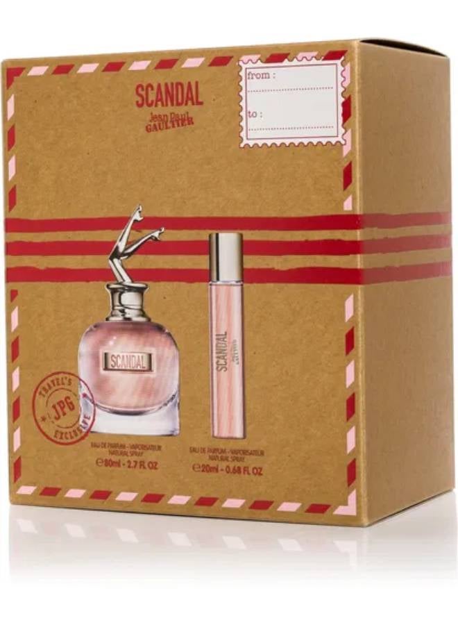 SCANDAL SET FOR WOMEN EAU DE PARFUM 80ML, AND TRAVEL SIZE 20ML 100ml