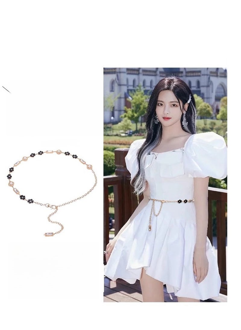 Pearl Flower Chain Belt Waist Chain Decorative Clothing