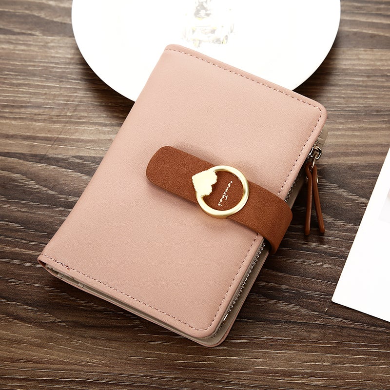 Small PU Leather Holder Wallet Pink