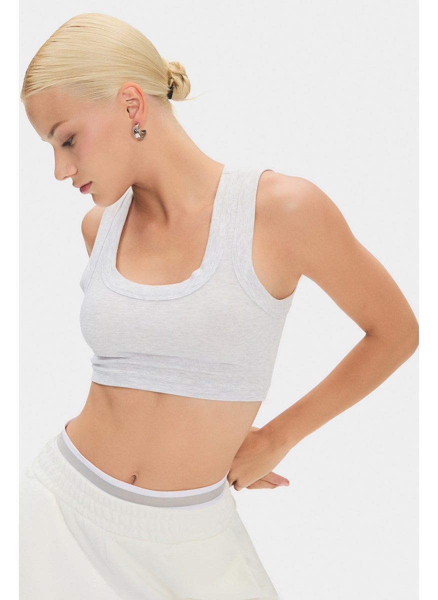 Women's Cotton Thick Strappy Crop Top Tank