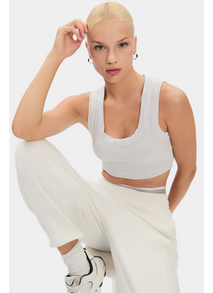 Women's Cotton Thick Strappy Crop Top Tank