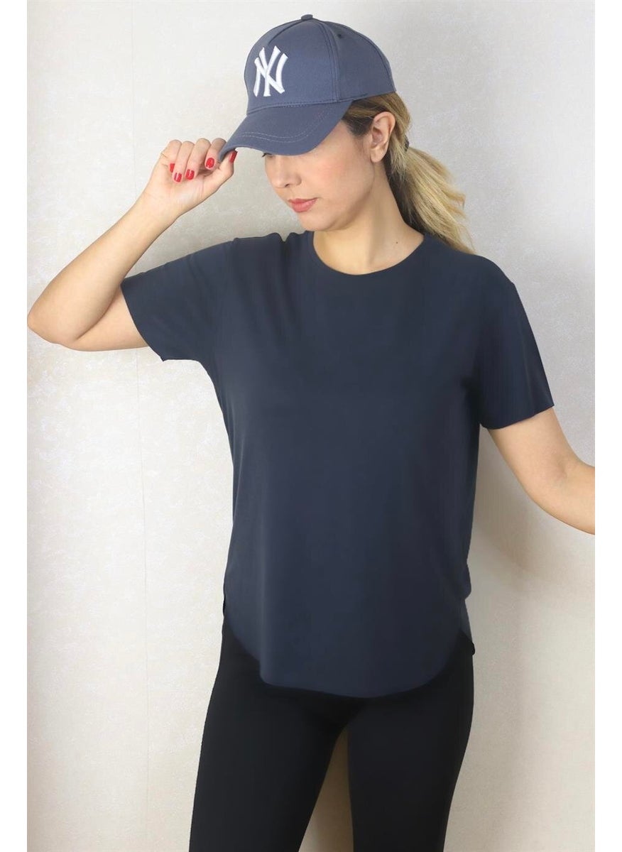 Women's Anthracite Modal Lasercut T-Shirt