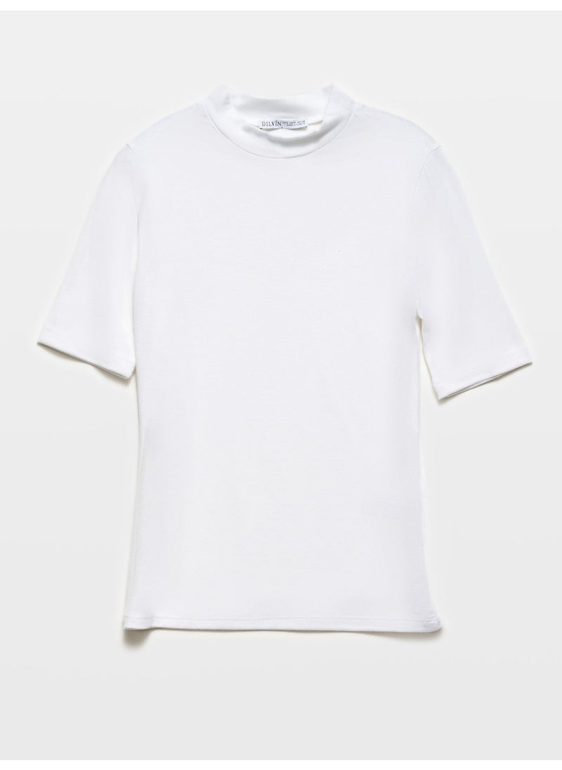 30481 High Collar T-Shirt-O.white