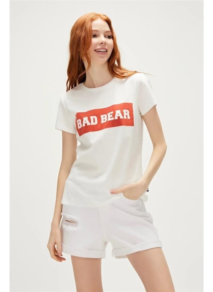 Badbear Alıana Women's T-Shirt Candy White