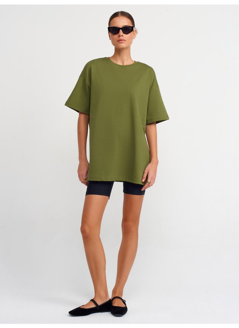 30310 Cotton Oversize Tshirt-Khaki