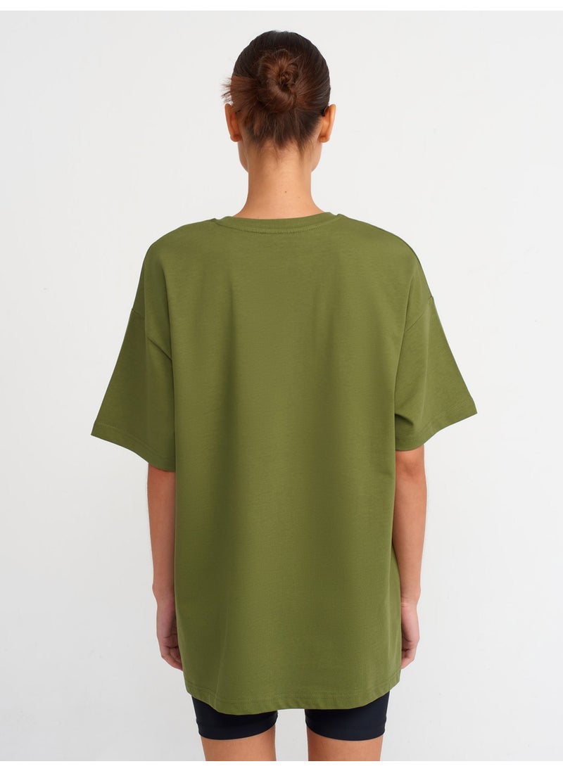 30310 Cotton Oversize Tshirt-Khaki