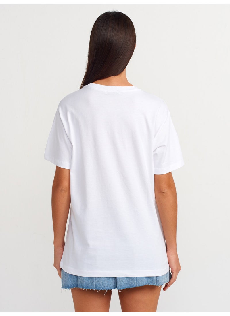 31065 Baksi Detailed T-Shirt-White