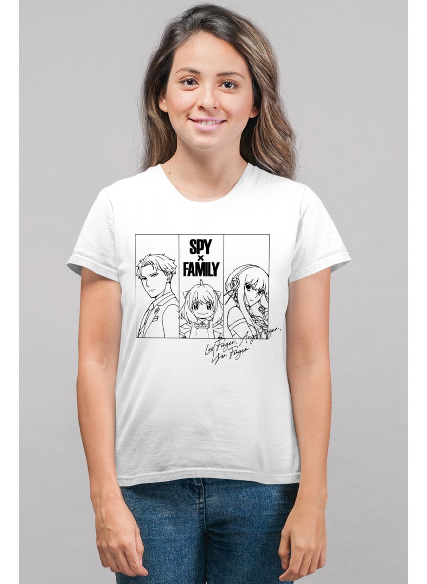 Spy Family White Short Sleeve Women's T-Shirt