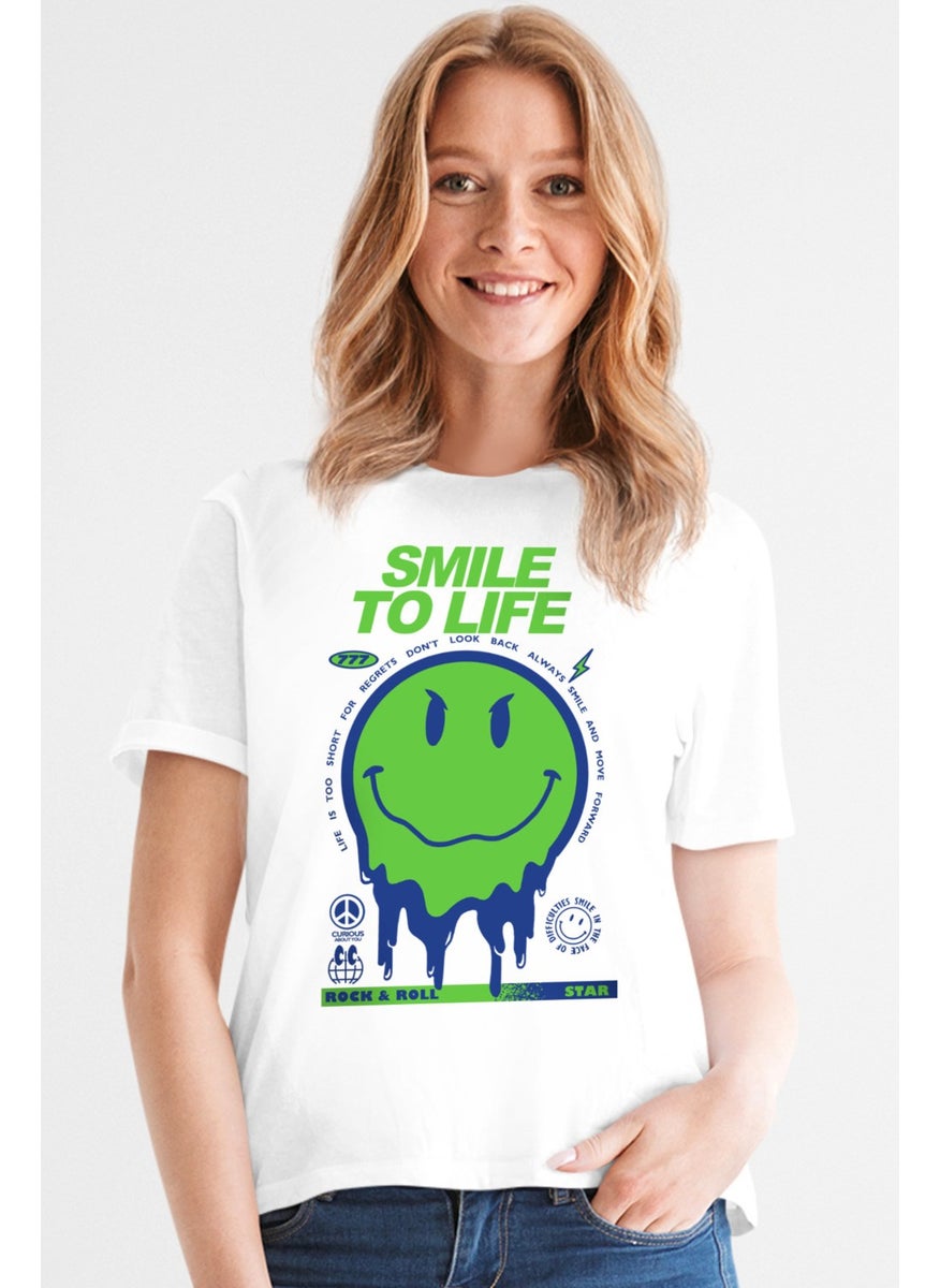 Smile at Life White Short Sleeve Women's T-Shirt